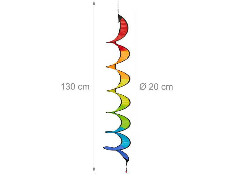 relaxdays Windrad Regenbogen 2er Set 130 cm