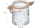 relaxdays Windlicht Summer Vintage 7 cm, Glas, 12 Stück