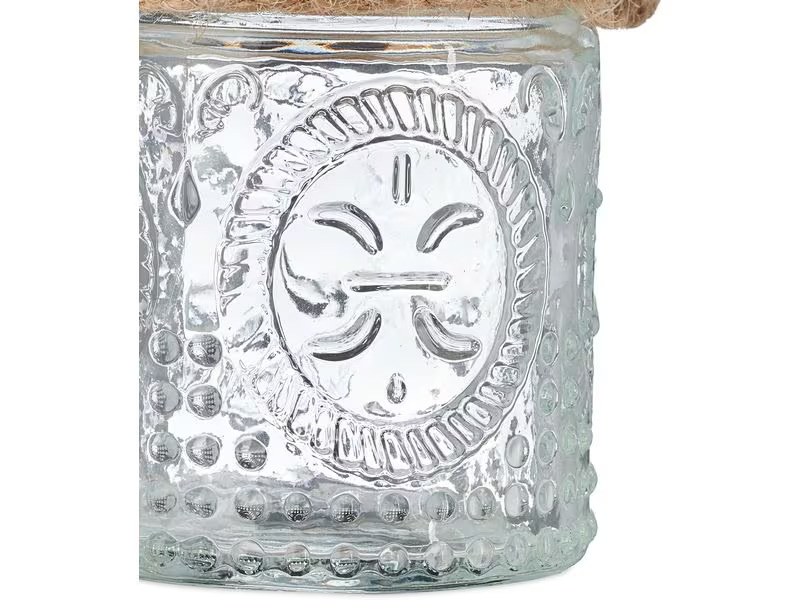 relaxdays Windlicht Summer Vintage 7 cm, Glas, 12 Stück