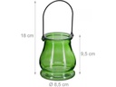 relaxdays Windlicht Summer 9.5 cm, Glas und Metall, 12 Stück