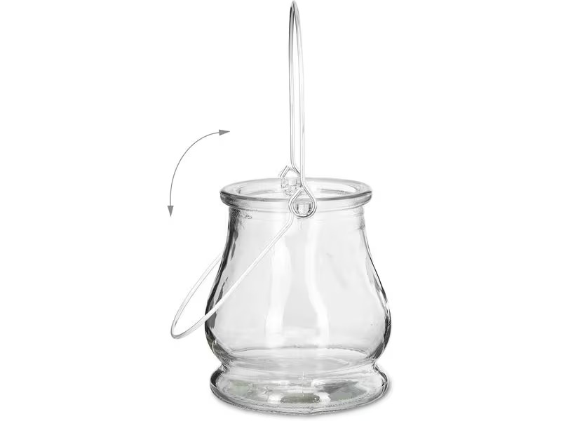 relaxdays Windlicht 10 cm, Glas, 12 Stück