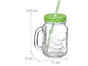 relaxdays Trinkglas Summer 500 ml, 12 Stück, Mehrfarbig
