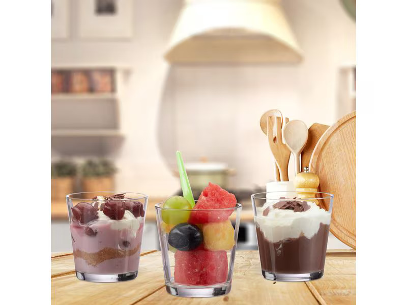 relaxdays Teelichthalter 12 Stück, Transparent