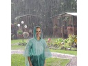 relaxdays Regenponcho 20 Stück, Grün