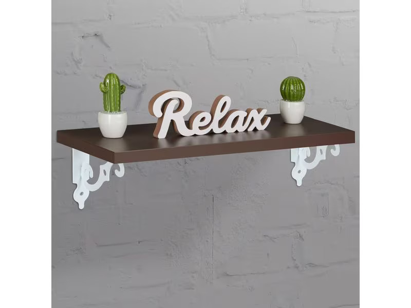 relaxdays Regalträger 6er Set 11 x 14 cm, Weiss
