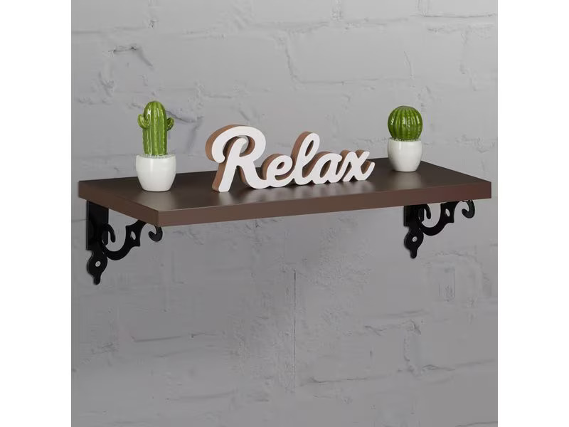 relaxdays Regalträger 6er Set 11 x 14 cm, Schwarz
