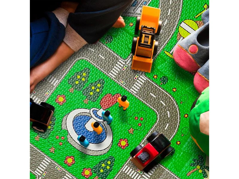 relaxdays Puzzlematte Strasse für Kinder