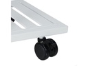 relaxdays Pflanzenständer mit Rollen 91.5 cm, Weiss