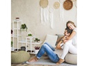 relaxdays Pflanzenständer mit Rollen 91.5 cm, Weiss