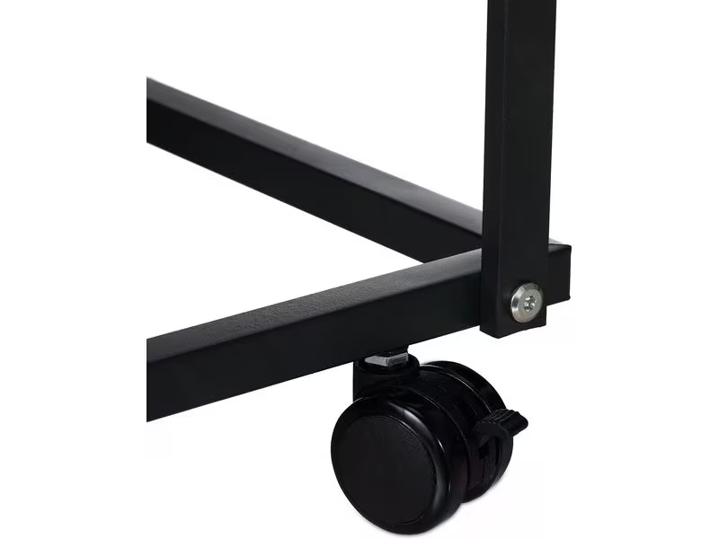 relaxdays Pflanzenständer mit Rollen 60.5 cm, Schwarz