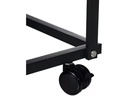 relaxdays Pflanzenständer mit Rollen 60.5 cm, Schwarz