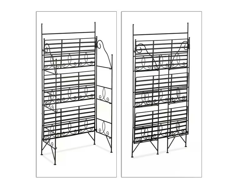 relaxdays Pflanzenständer Antik klappbar 100 cm, Schwarz
