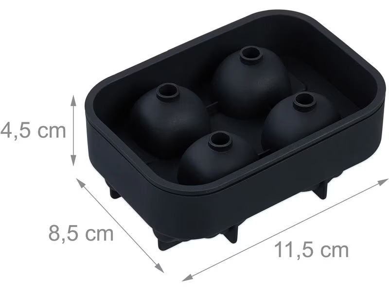 relaxdays Eiswürfelform Totenkopf 2 Stück, Schwarz