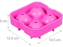 relaxdays Eiswürfelform Kugel 2 Stück, Pink