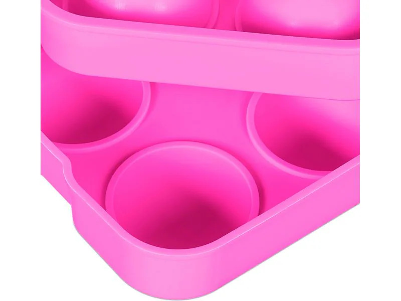 relaxdays Eiswürfelform Kugel 2 Stück, Pink