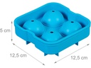 relaxdays Eiswürfelform Kugel 2 Stück, Blau