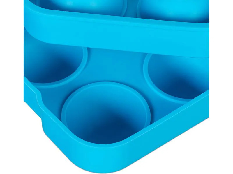 relaxdays Eiswürfelform Kugel 2 Stück, Blau