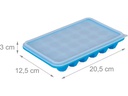 relaxdays Eiswürfelform Diamant 3 Stück, Blau/Transparent