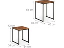 relaxdays Couchtisch 2er Set Braun/Schwarz