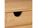 relaxdays Beistelltisch mit Schubfach 55 cm x 68 cm, Hellbraun