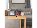 relaxdays Beistelltisch mit Schubfach 55 cm x 68 cm, Hellbraun