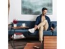 relaxdays Beistelltisch Industrial 47.5 cm x 57.5 cm, Braun/Schwarz