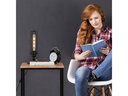 relaxdays Beistelltisch 3er Set Hellbraun/Schwarz