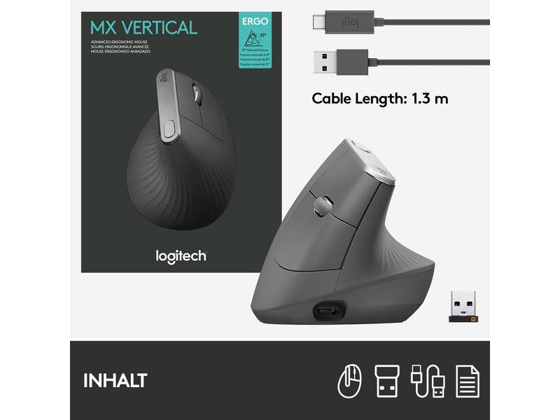 Logitech Ergonomische Maus MX Vertical