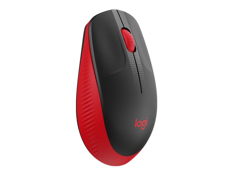 Logitech Maus M190 Rot/Schwarz