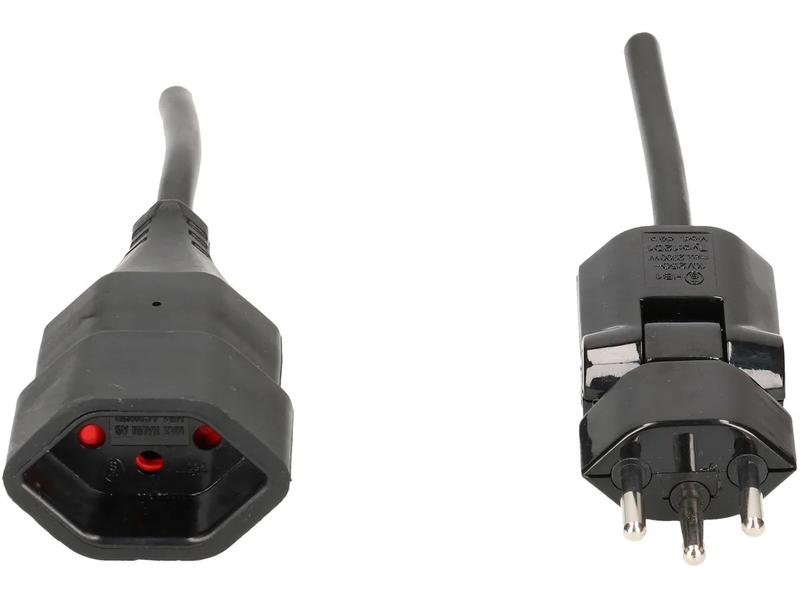 Max Hauri Verlängerungskabel 0.5 m T13 - T12 Clip-Clap, Schwarz
