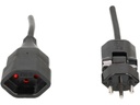 Max Hauri Verlängerungskabel 0.5 m T13 - T12 Clip-Clap, Schwarz