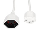 Max Hauri Verlängerungskabel 10 m T13 - T12 Clip-Clap, Weiss