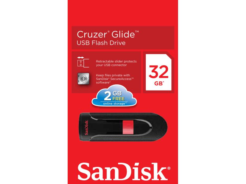 SanDisk USB-Stick Cruzer Glide USB2.0 32 GB