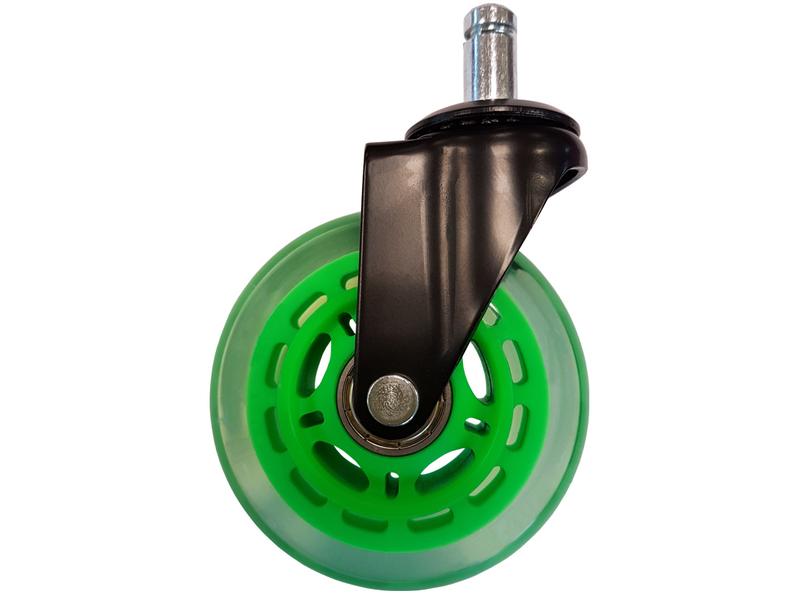 LC-Power Gaming Stuhlrollen 5er Set Grün
