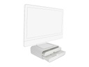 Delock TV-/Display-Standfuss mit 2 Schubladen Weiss