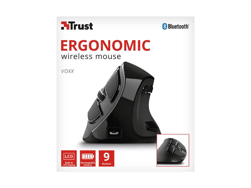 Trust Ergonomische Maus Voxx Rechargeable