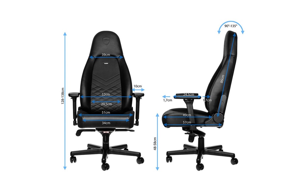 noblechairs Gaming-Stuhl ICON Schwarz