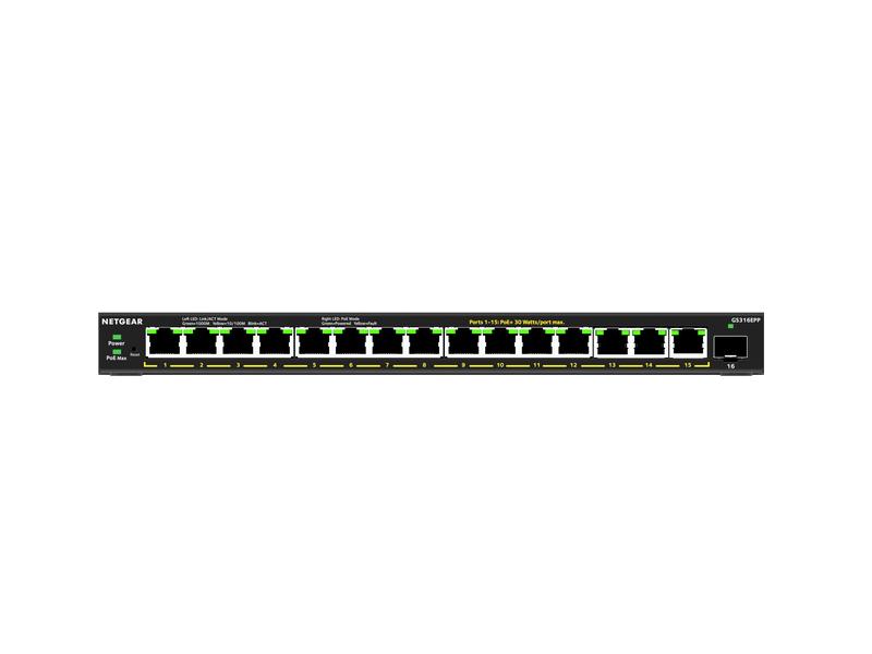 Netgear PoE+ Switch GS316EPP-100PES 16 Port