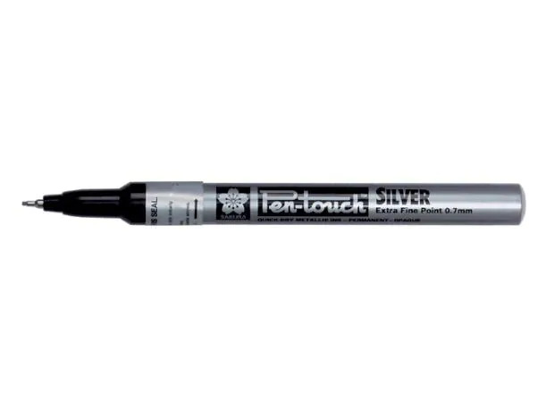 Sakura Lackmarker Pen-Touch 0.7 mm, extrafein, Silber