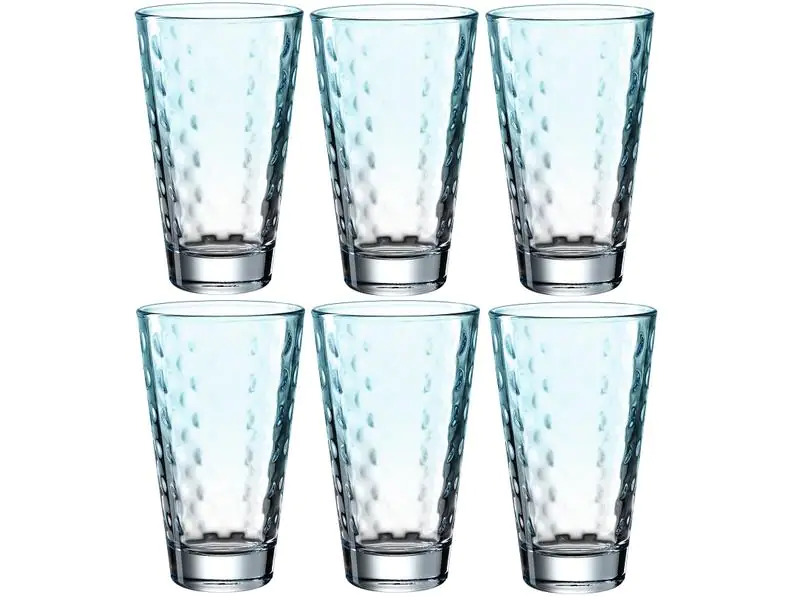 Leonardo Trinkglas Optic Pastell 300 ml, 6 Stück, Mint
