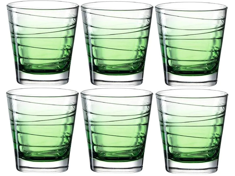 Leonardo Trinkglas Vario Struttura 250 ml, 6 Stück, Grün