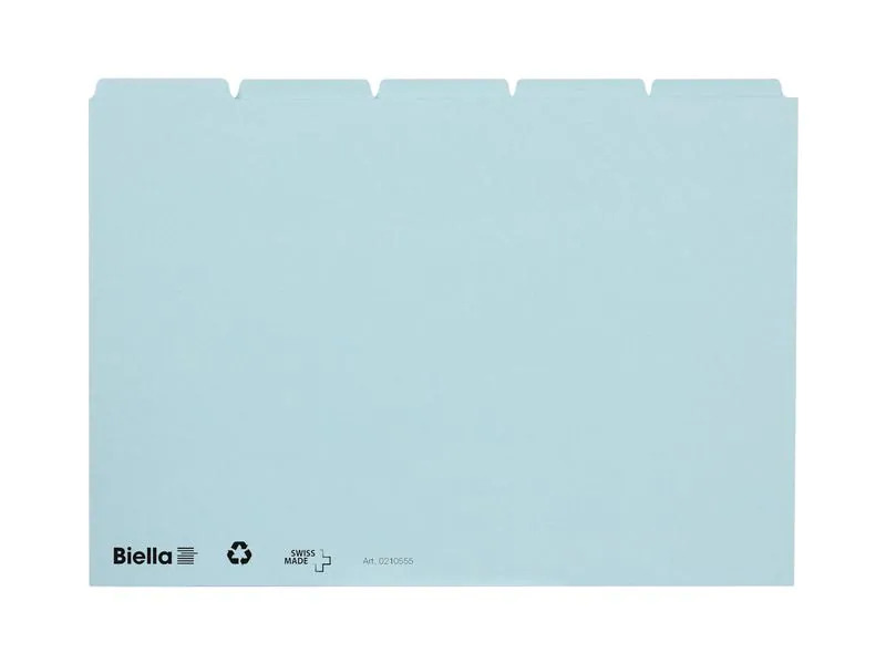 Biella Karteikarten A5 Blau Blanko