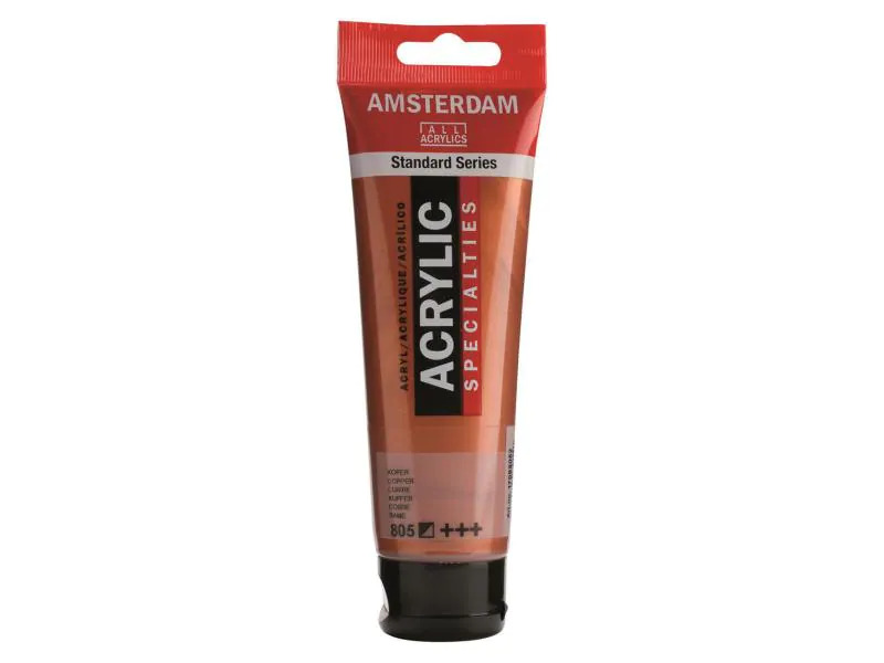 Amsterdam Acrylfarbe Standard 805 Kupfer Halbdeckend, 120 ml