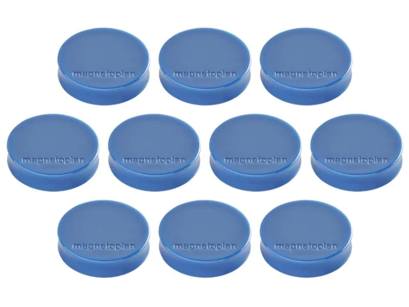 Magnetoplan Haftmagnet Ergo Medium Ø 3 cm Dunkelblau, 10 Stück