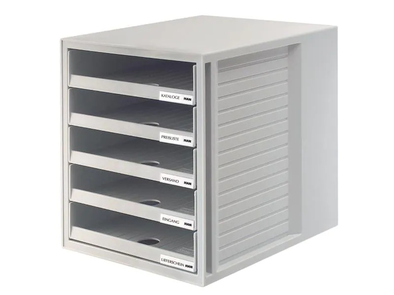 HAN Schubladenbox A4 Schrank-Set, Grau