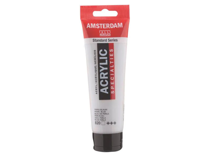 Amsterdam Acrylfarbe Standard 820 Perlblau Transparent, 120 ml