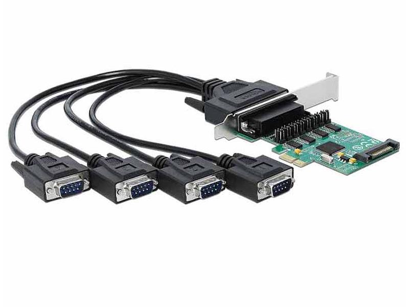 Delock PCI-Express-Karte 89938 4x RS-232 mit Spannungsversorgung