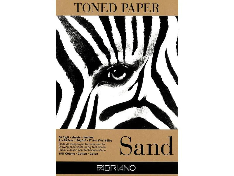 Fabriano Zeichenblock Toned Sand A4, 50 Blatt
