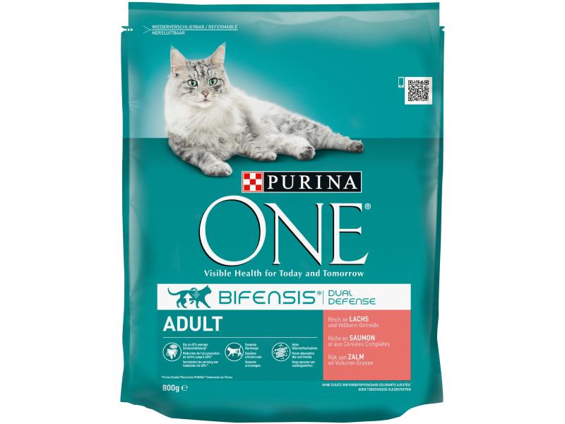 Purina ONE Trockenfutter Adult Lachs &amp; Vollkorn, 800 g