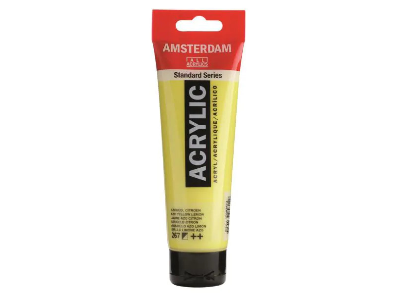 Amsterdam Acrylfarbe Standard 267 Azogelb zitron halbdeckend, 120 ml